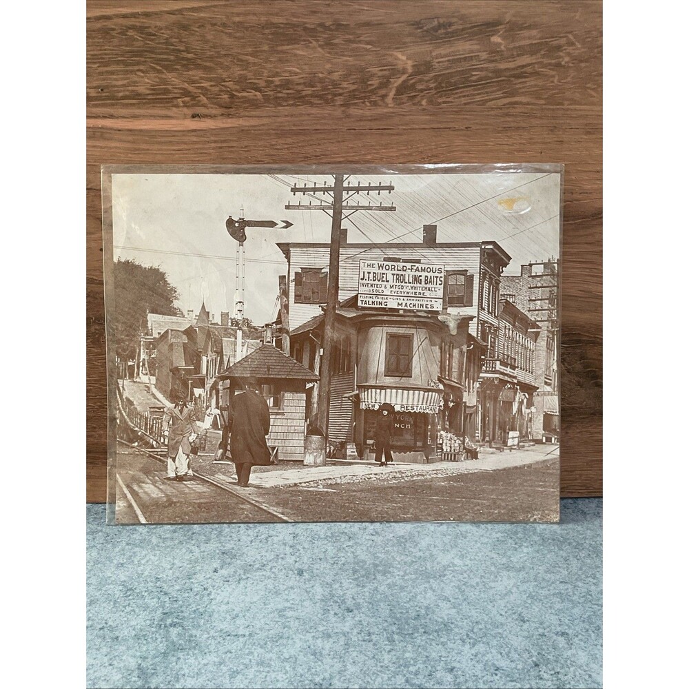 VTG Sepia Tone 11x14 Print, New York 1930’s Restaurant,bait Shop.14”x11”